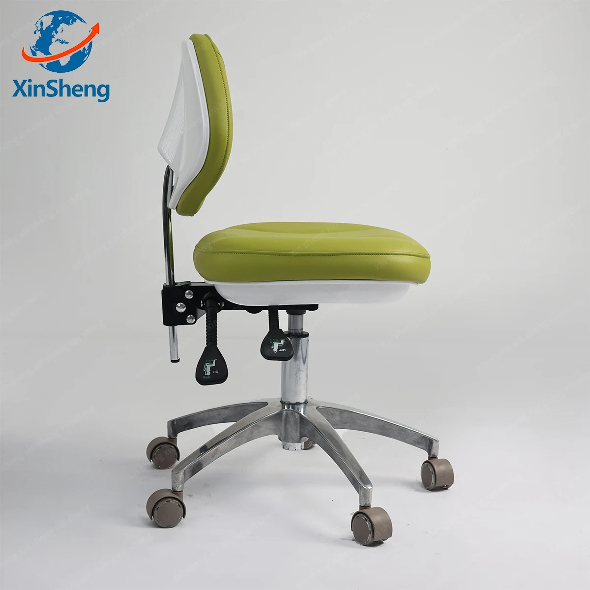 Height Adjustable Dental Technician Chair Swivel Backrest Stool For Clinic Beauty Salon
