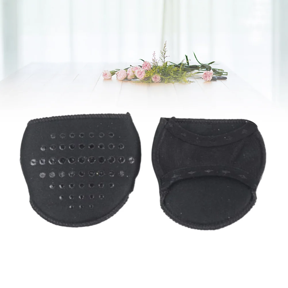 1 Paar Voorvoet Pad Hoge Hak Schoen Pad Zwart Peep-Toe Ultra Zachte Kussen Inlegzolen voor Bal van Voet pijnbestrijding Anti-Slip Druk