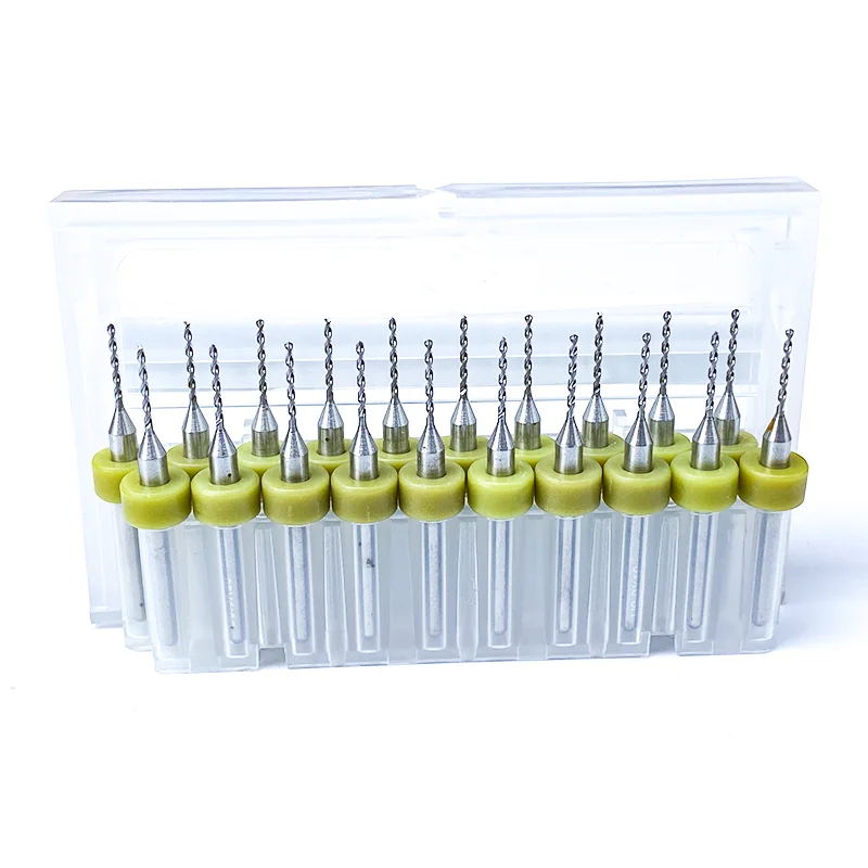Mata Bor Mikro Karbida 0.3-1.2Mm Set Mata Bor CNC Mini Mata Bor Papan Sirkuit Cetak untuk PCB untuk Papan