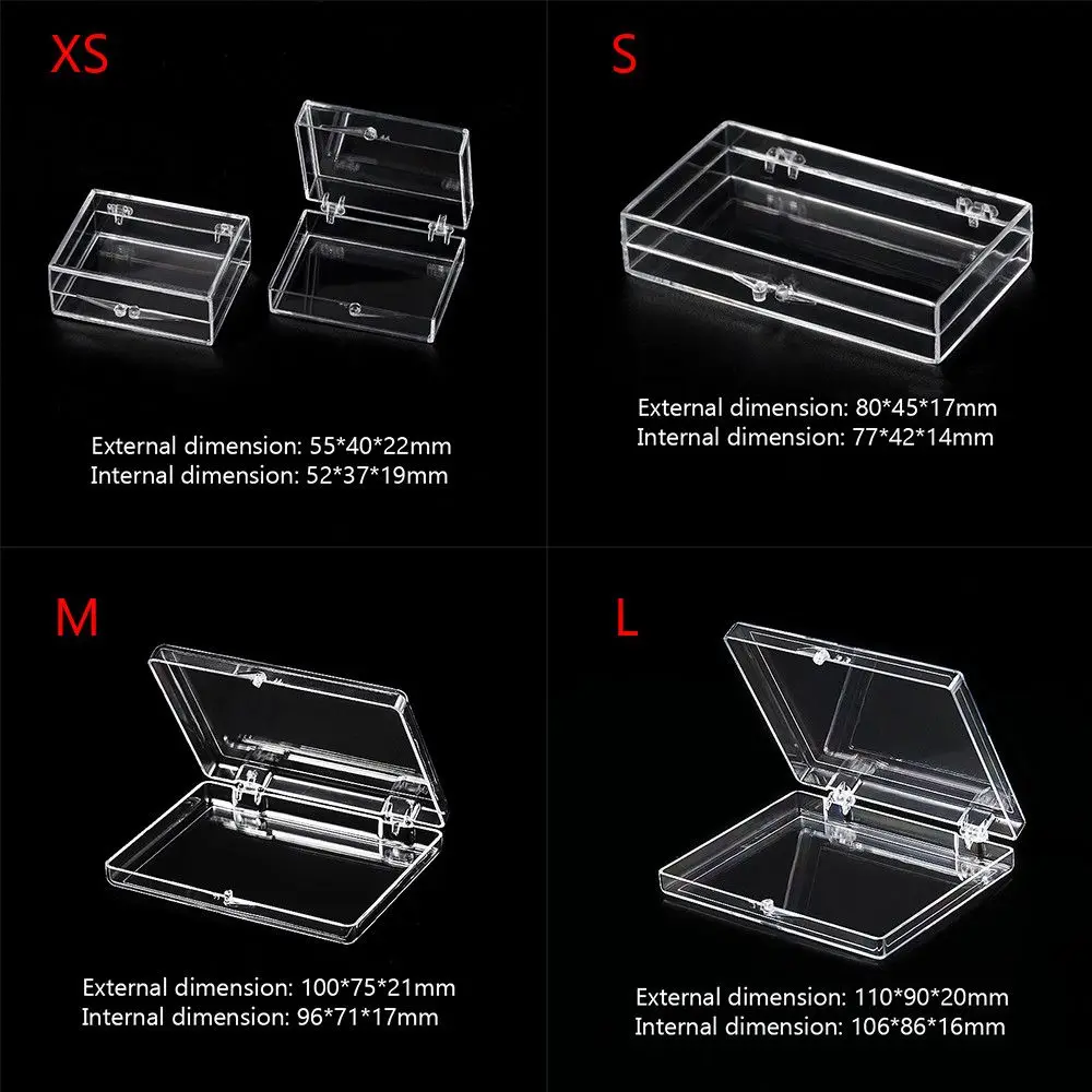 Acrylic Transparent Box Lid Jewelry Candy Storage Box Badge Commemorative Coin Storage Box Personal Postcard Box Home Accessory