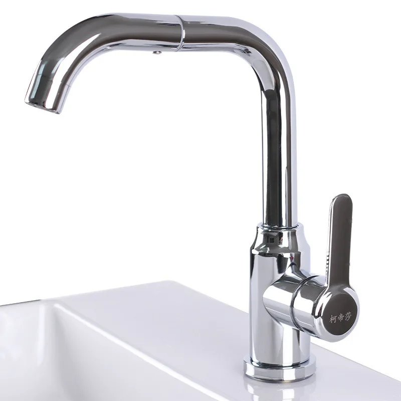 Stainless Steel 360° Two-Way Rotattion Kitchen Faucet Bathroom Washbasin  Hot And Cold Mixed