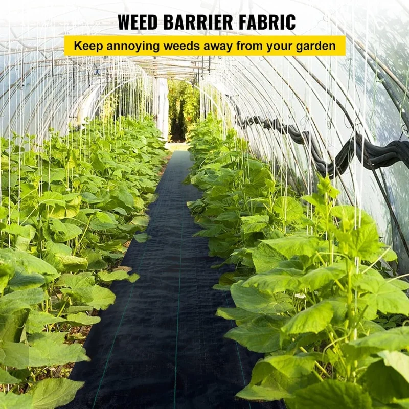 6x300ft Premium Weed Barrier Landscape Fabric Heavy Duty 2.4OZ, Woven Weed Control Fabric, High Permeability Good for Flower Bed