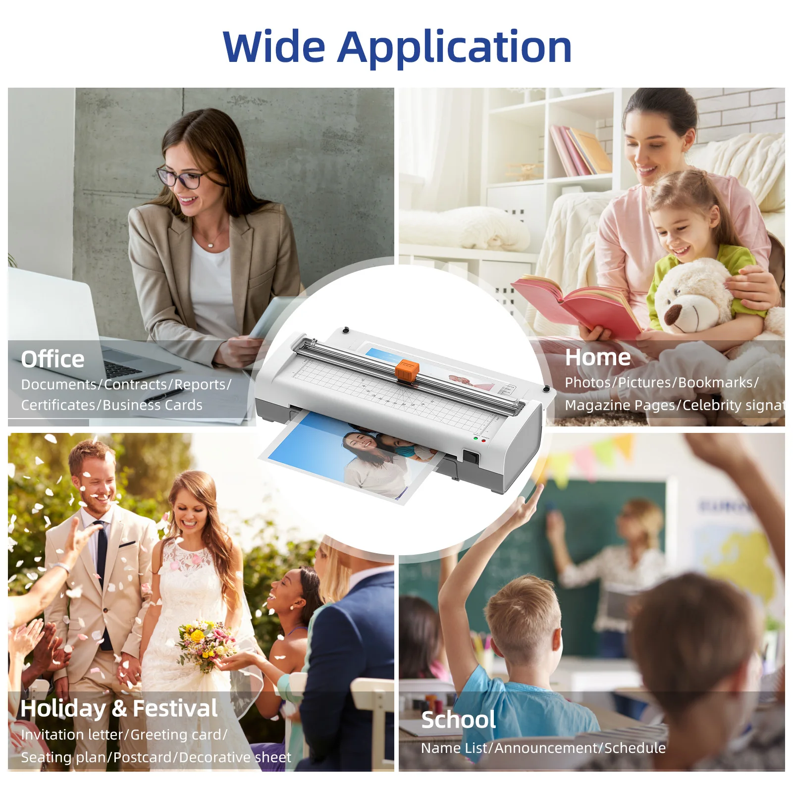 آلة تصفيح سطح المكتب A4 9 بوصة آلة تغليف حرارية تصفيح ساخن وبارد 230 مللي متر عرض الدخول إحماء سريع #4