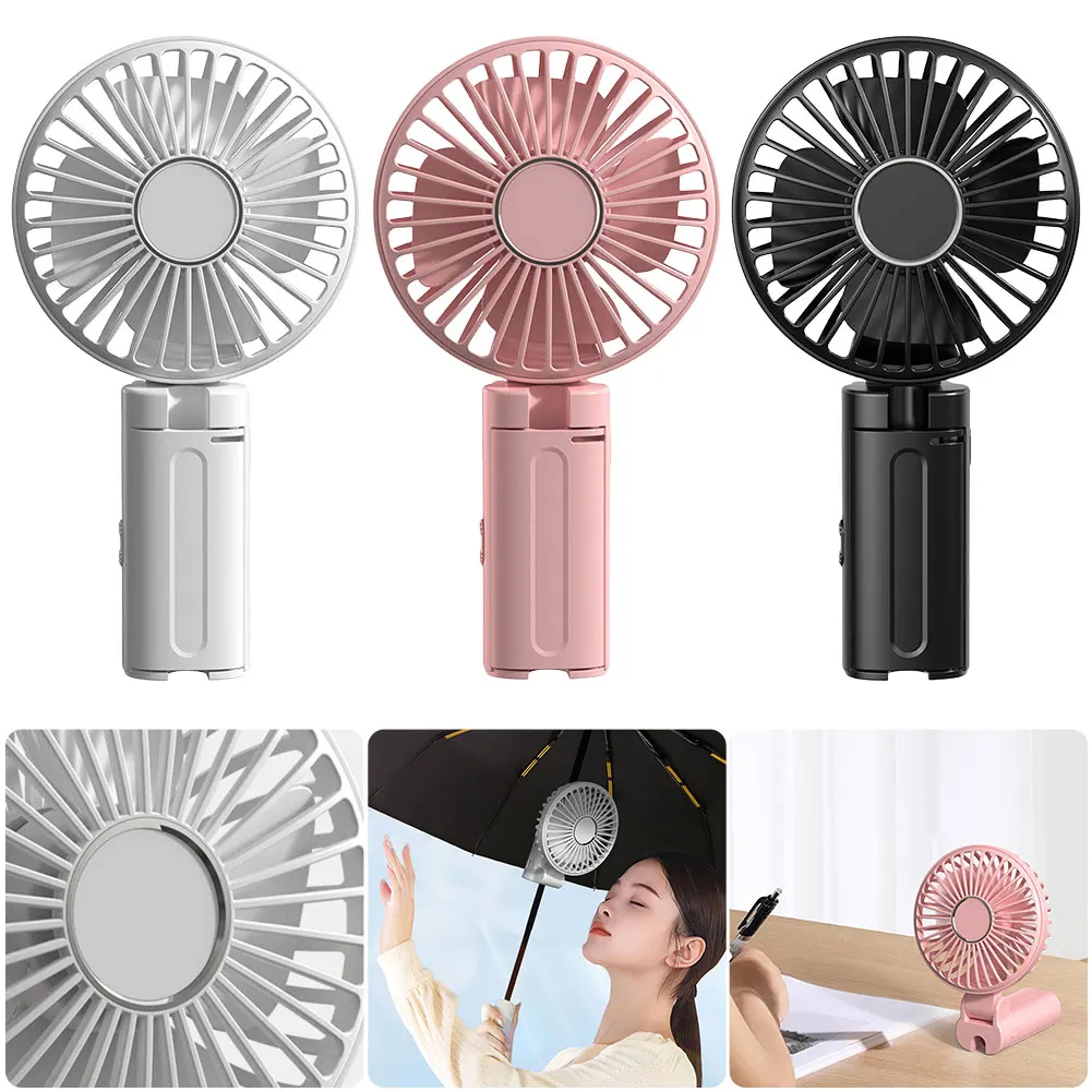 Umbrella Clip Fan 3-Speed Adjustment Portable Handheld Fan Rechargeable Summer Cooling Fan for Outdoor Umbrella