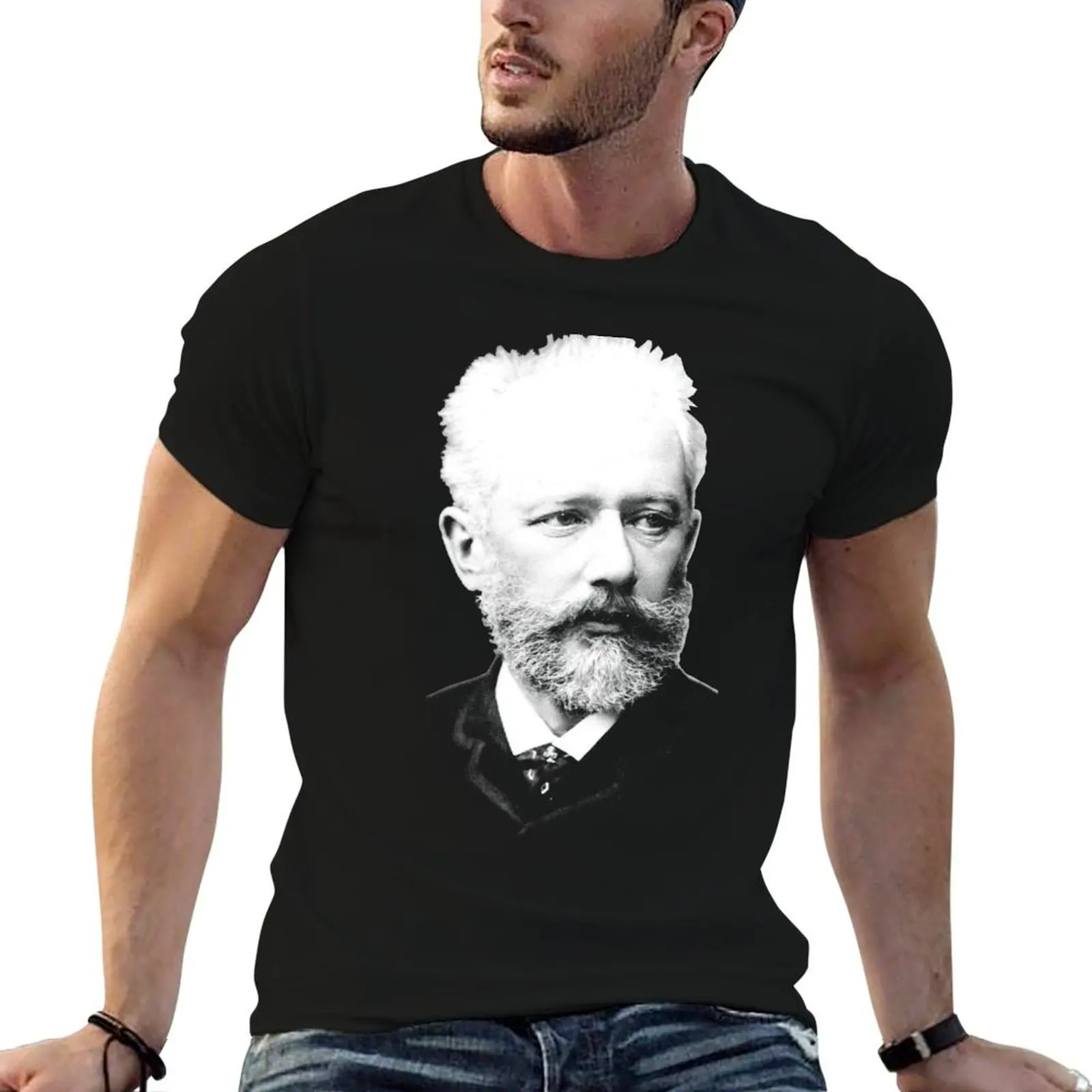 

Pyotr Ilyich Tchaikovsky - Great Russian Composer T-Shirt t shirt for man 100 percent cotton man t shirts for men T-Shirt