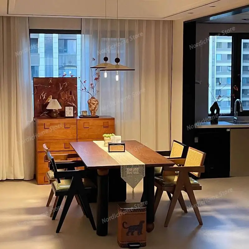 

Restaurant Wooden Dining Tables Black Decoration Center Modern Petite Dining Tables Kitchen Luxury Mesas De Comedor Furniture