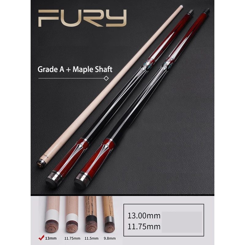 2022 Billiard Fury Mithril Staves 11.75/13mm Tip Overall Length 147cm Weight19oz Professional Pool Cue with Billiard Accessories