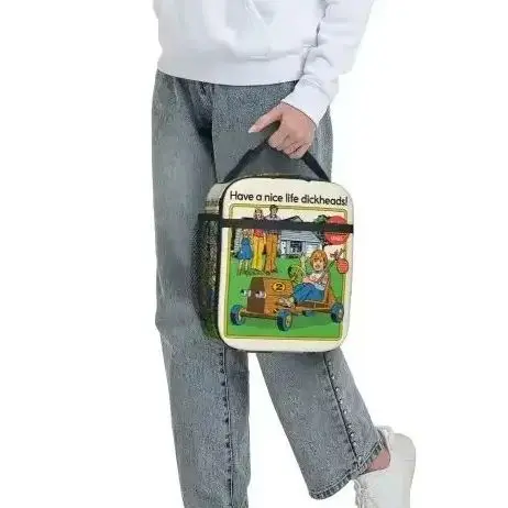 

Funny Nostalgia Have A Nice Life Dickheads Insulated Lunch Bag Vintage Pulp Humor Food Box Thermal Cooler Lunch Box For Picnic