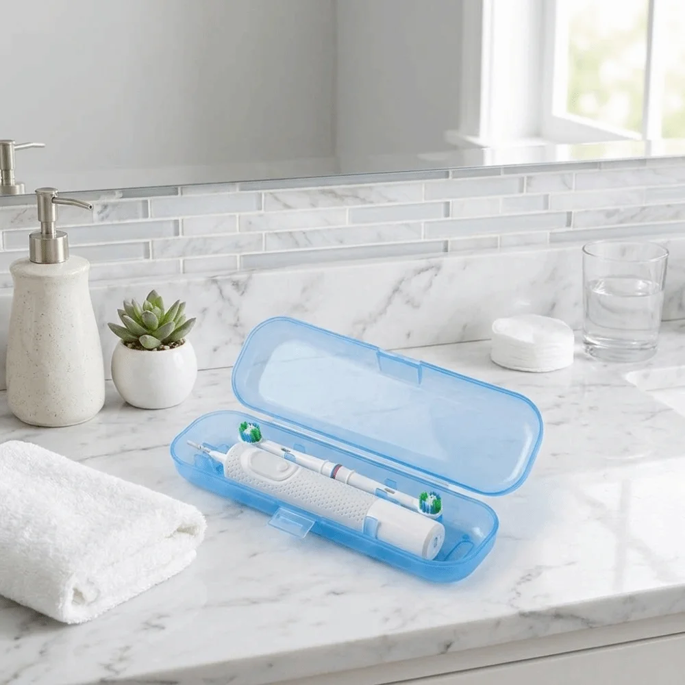 Plastic Electric Toothbrush Case Dust-proof Moisture-proof Toothbrush Storage Box Lightweight Toothbrush Protective Cover view 3