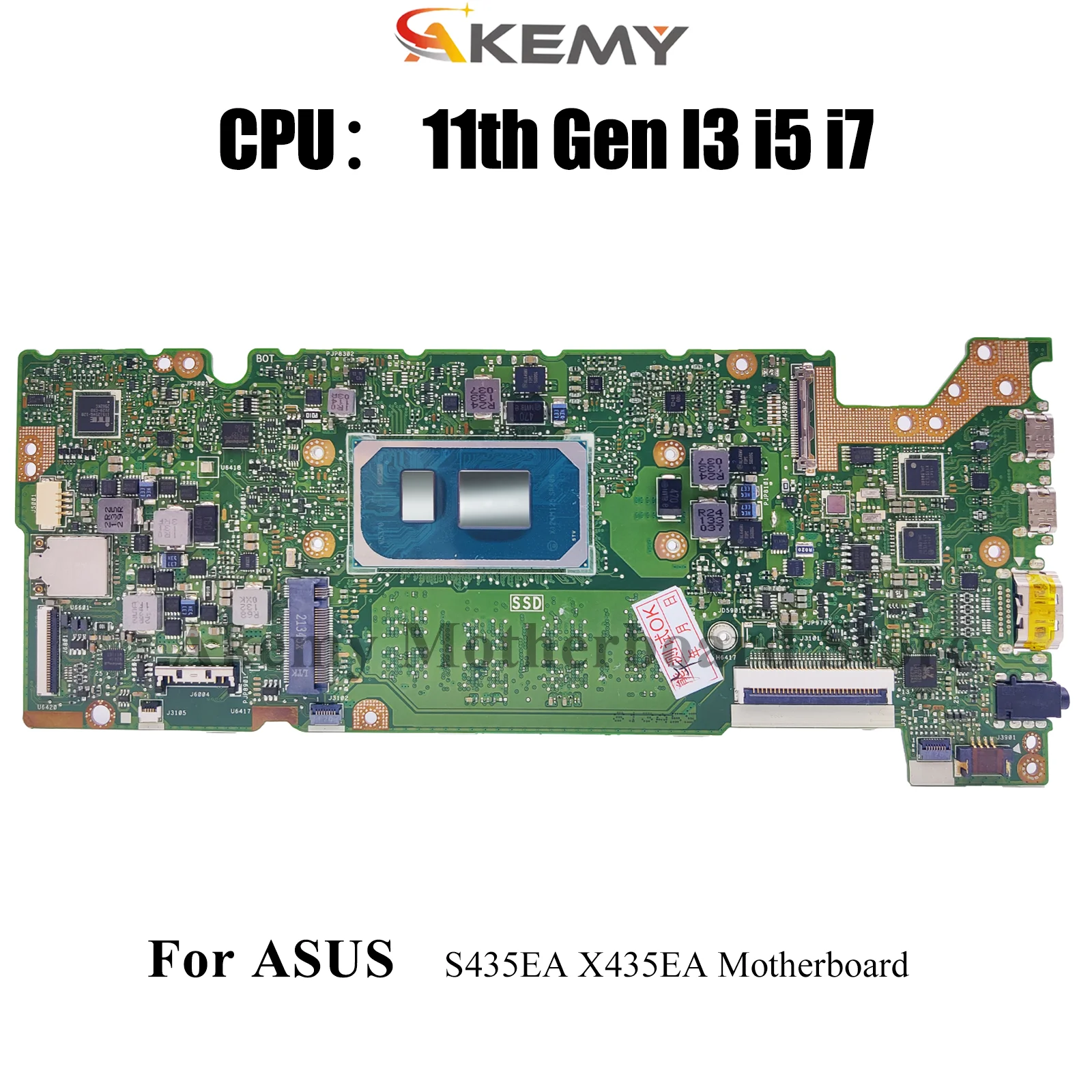 

X435EA Laptop Motherboard For ASUS VivoBook S435EA X435E X435EA Notebook Mainboard With 11th Gen I3 i5 i7 tests OK fast shipping