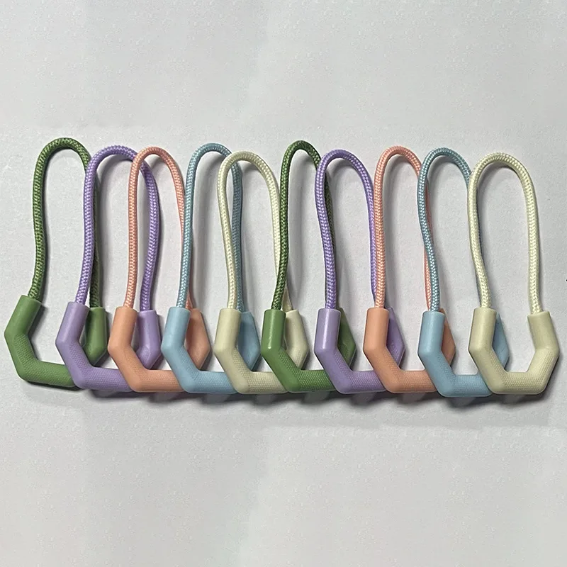 10Pcs Zipper Pull Puller Fit Rope Tag Replacement Clip Broken Buckle Fixer Zip Cord Tab Travel Bag Suitcase Laundry Luggage