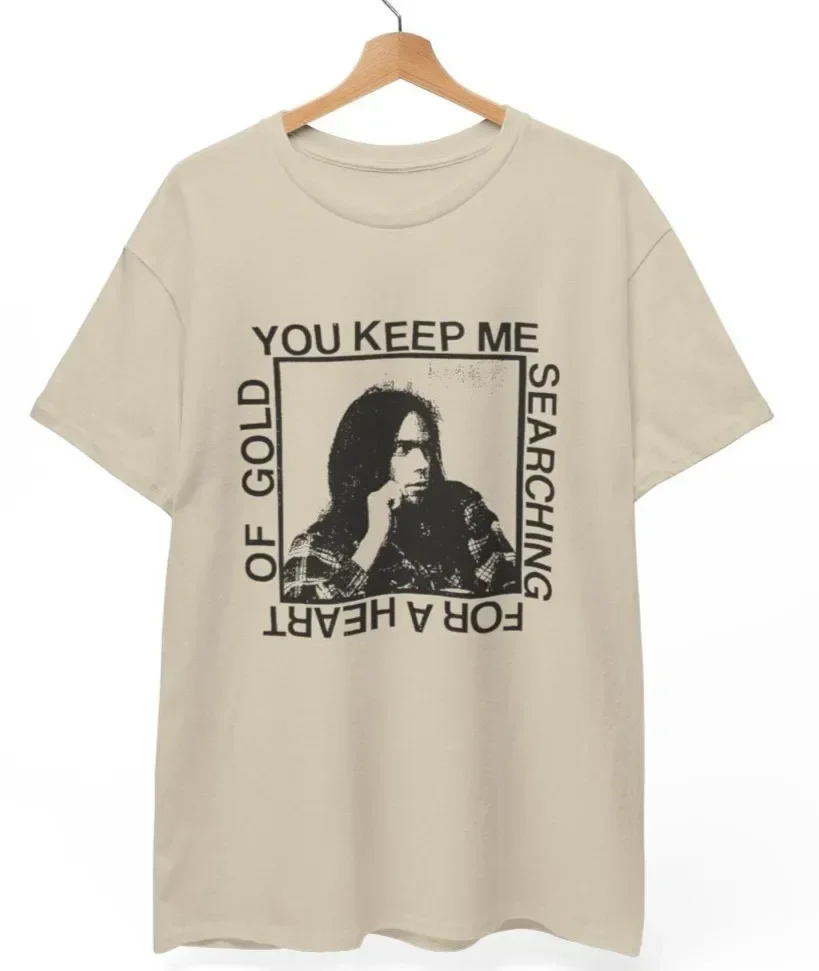 Neil Young T-Shirt Good Times Are Coming Folk Rock Legend Unisex Tee