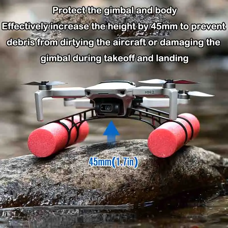 Kit flottant d'atterrissage pour DJI Mini 2/SE, accessoires d'extension pour train d'atterrissage DJI Mini SE, entraînement antidérapant, atterrissage sur l'eau
