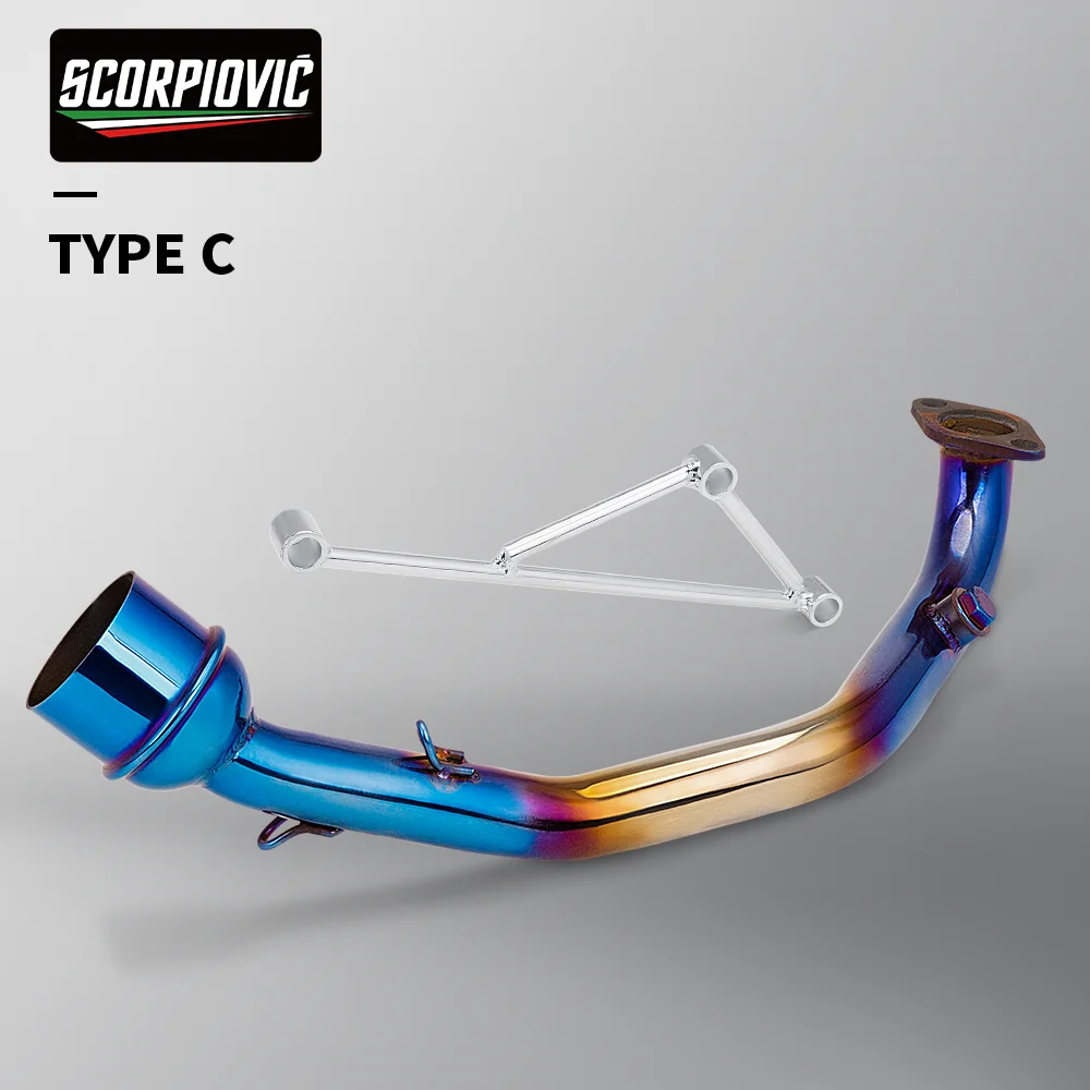 دراجة نارية العادم الخمار الهروب ربط ربط أنبوب الأوسط منتصف الأنابيب ل GY6 125 GY6 150 125cc 150CC