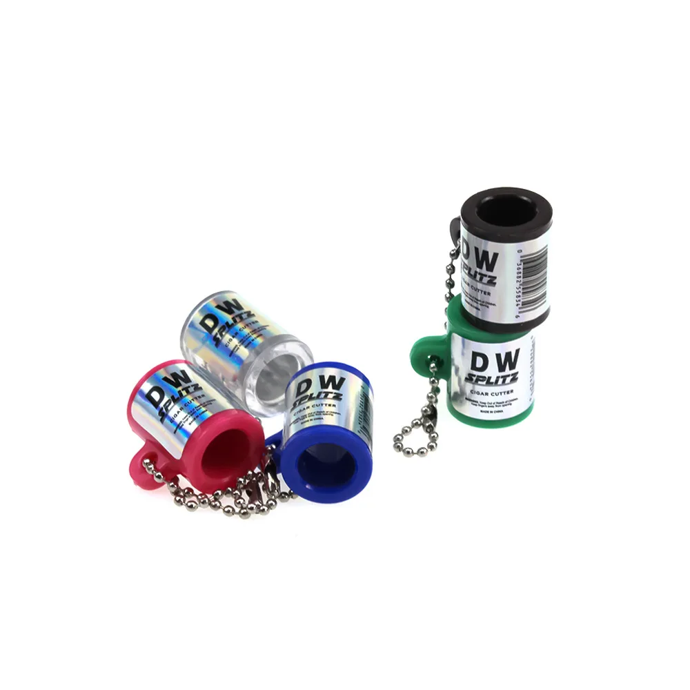 Plastic round cigar cutter cigar tool smoke extinguisher, portable keychain cigar accessories