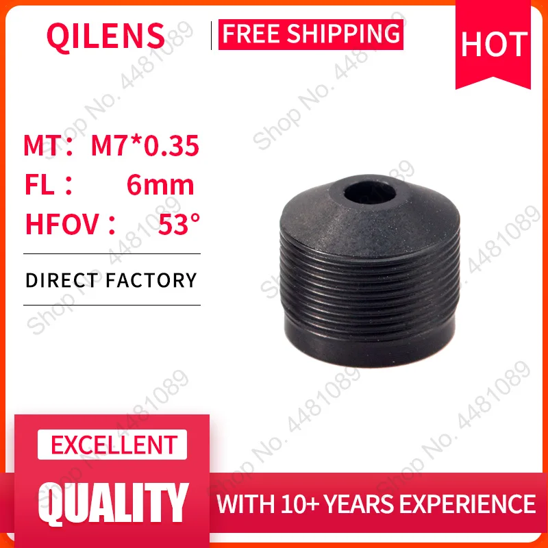 QILENS CCTV Lens M7 6mm  for Security 720P 1080P HD Mini Camera Pin hole Lens