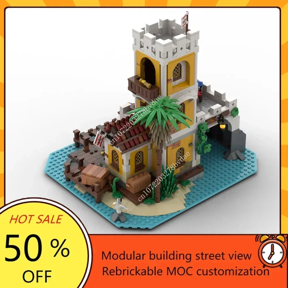 

1179PCS MOC 6263 Imperial Outpost Creative Custom Puzzle Kit Medieval Castle Soldier Defense Base Architecture Kids Toys