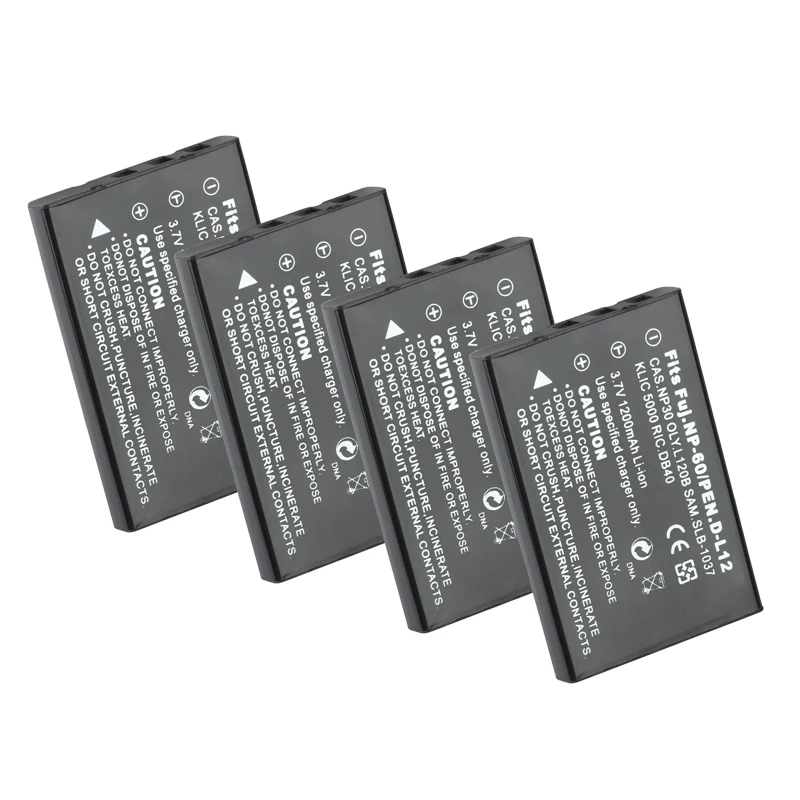 FNP-60 Battery 1200mAh for Fujifilm F50I F501 F401 F402 F410 SLB 1137 1037 CNP-30 K5000 D-Li2 Li-20B F NP 60 NP60 Batteries
