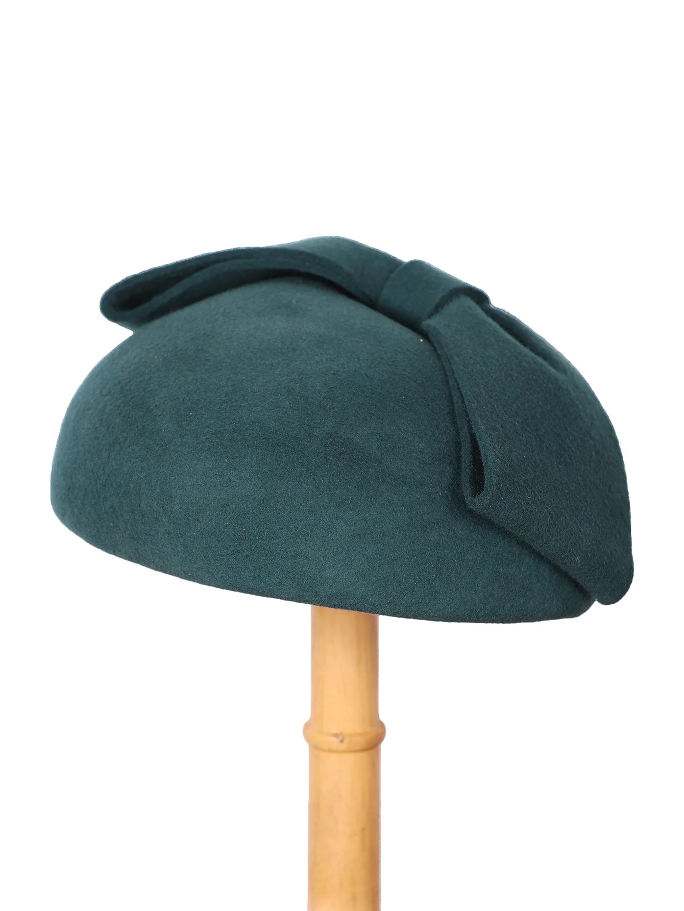 FS Wollfilz-Braut-Fascinator- und Derby-Hüte für Damen – Rote/Schwarze elegante Kirche, Kentucky Tea Party Hochzeit Pillbox Cap – Detail 5