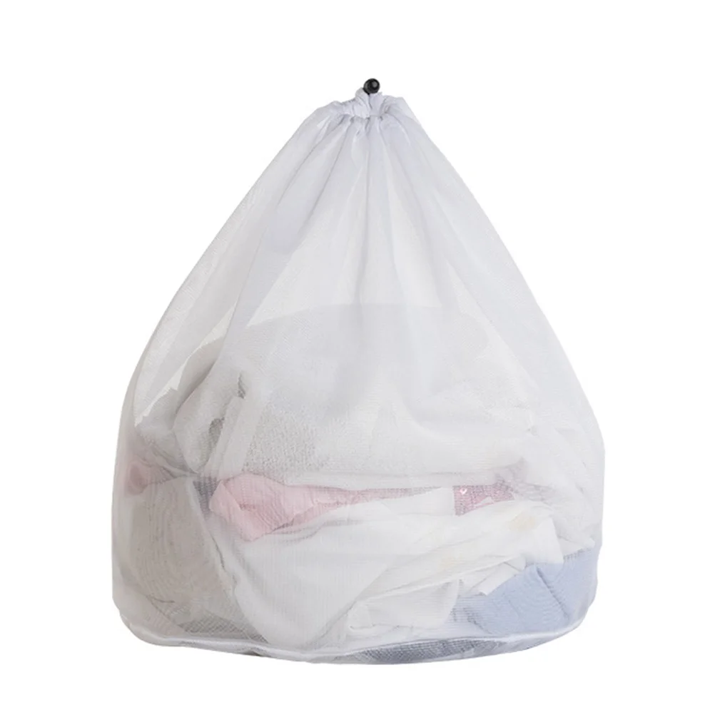 

3Pcs Drawstring Pocket Laundry Bags White Mesh Laundry Bags Clothes Protection Washing Bags Washing Machine Laundry Pouches (Siz