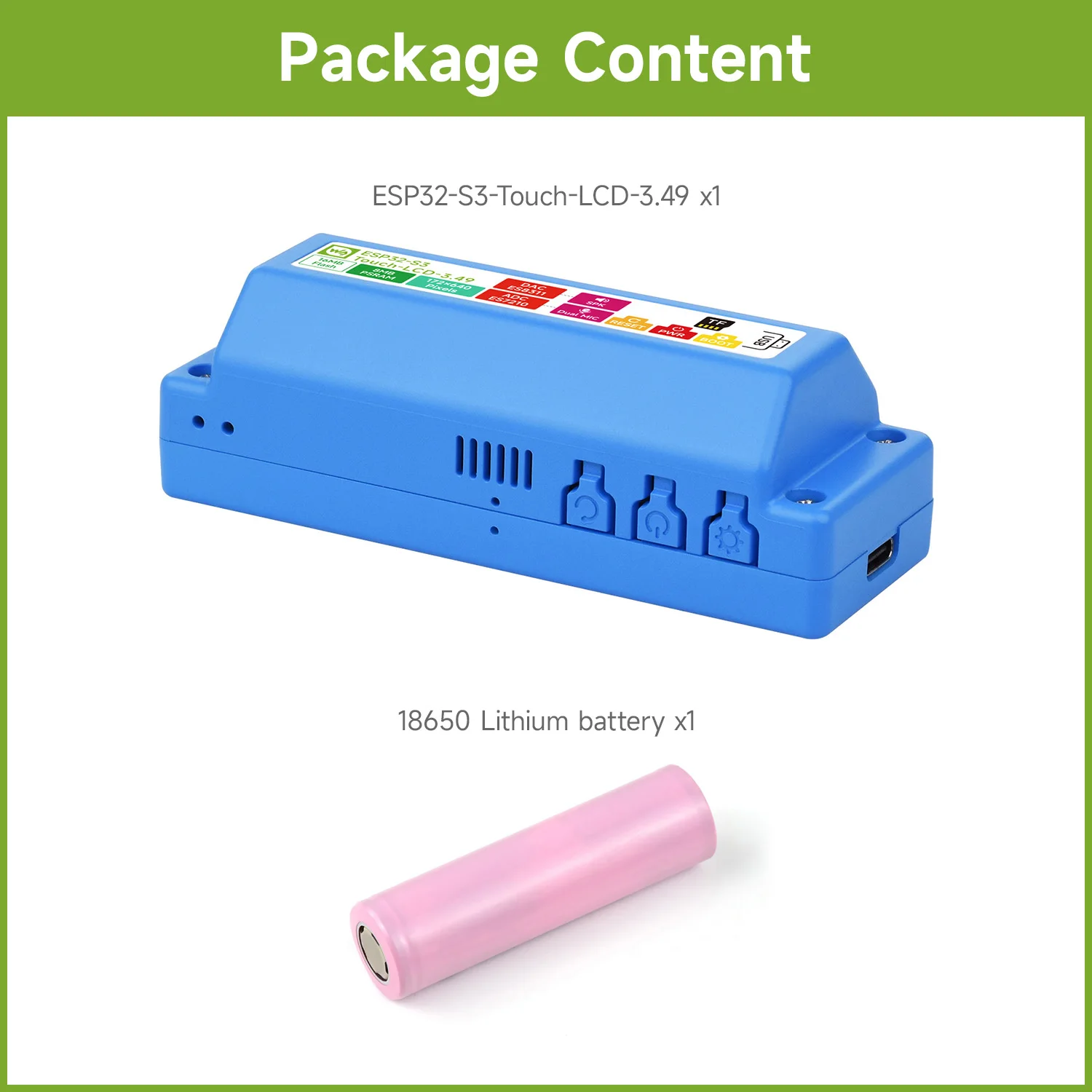 Variant: Case A with battery