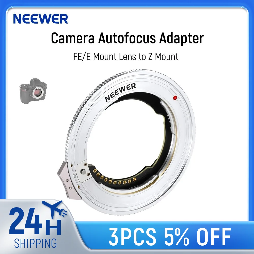 NEEWER FE/E Mount Lens to Z Mount Camera Autofocus Adapter with Firmware Update Compatible with Tamron Sony Sigma FE E Mount Len