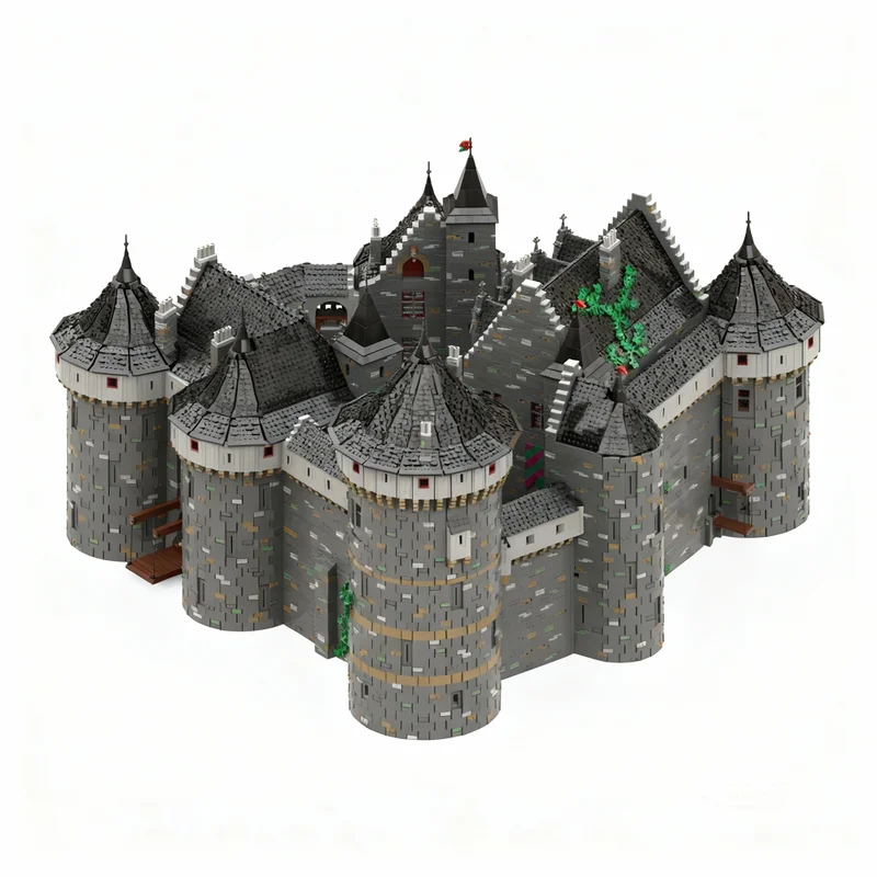 51955pcs MOC Château Saline En Breizh COMPLETE CASTLE Model Building Toy Christmas Gifts Blocks Architecture Education Brick