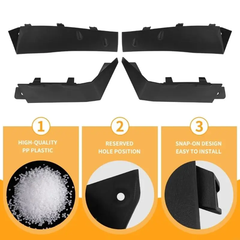 M76E 2024 Pickup-Türecken-Schmutzfänger-Kit mit 4 schwarzen ABS-Schutzvorrichtungen – Detail 8