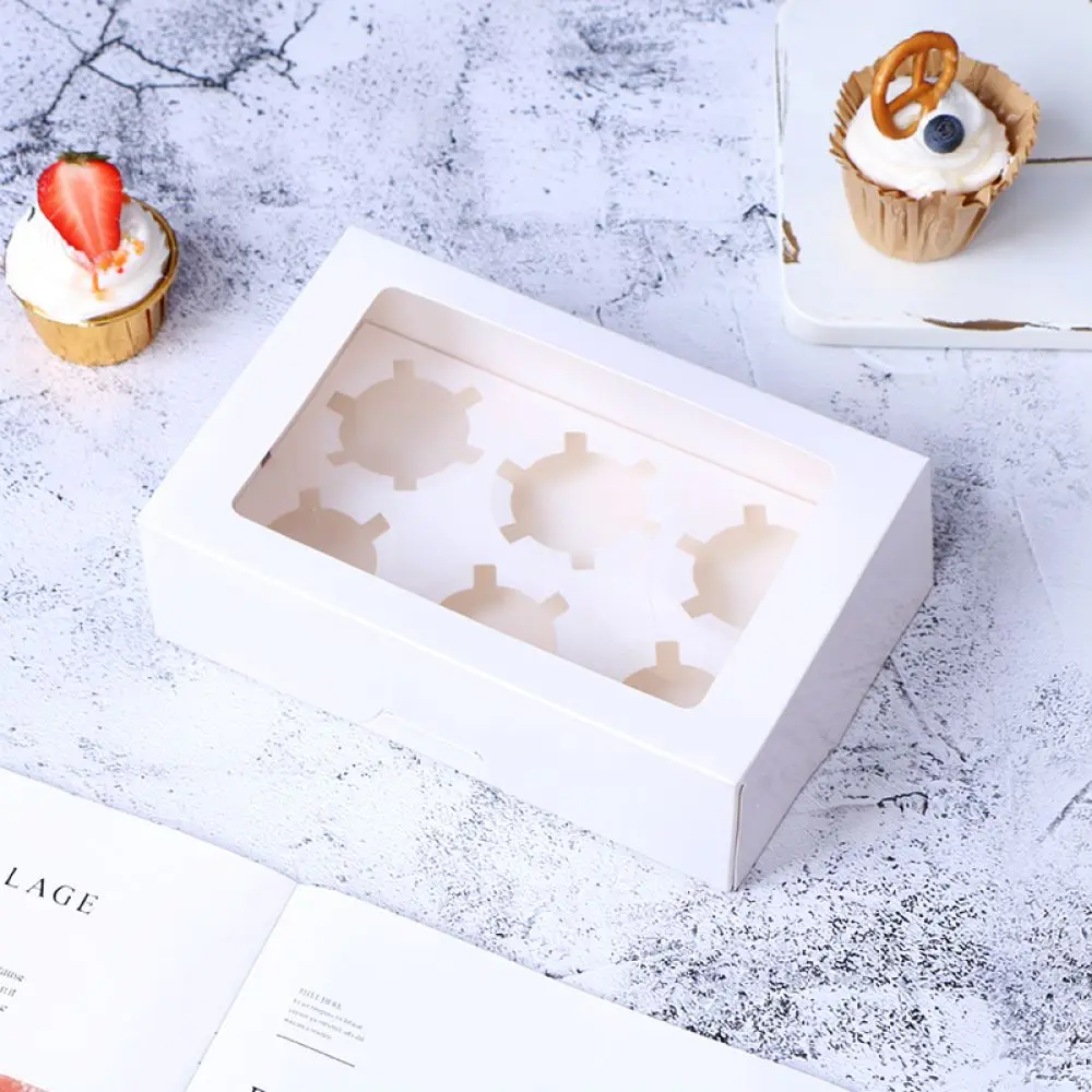 Sturdy Cupcake Container Box Pastry Holder For Bakery Shop Catering Supplies Dessert Presentation Box Easy Assembly