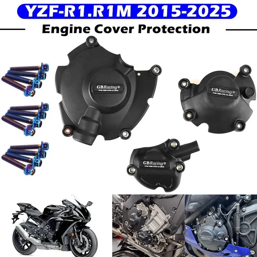 Motorcycles Engine Cover Protection For GB Racing For R1 R1M R1S 2015 16 17 18 19 2020 2021 2022 2023 2025GBRacing Engine Covers