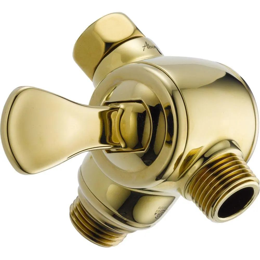 

3-Way Shower Arm Diverter For Handshower Polished Brass