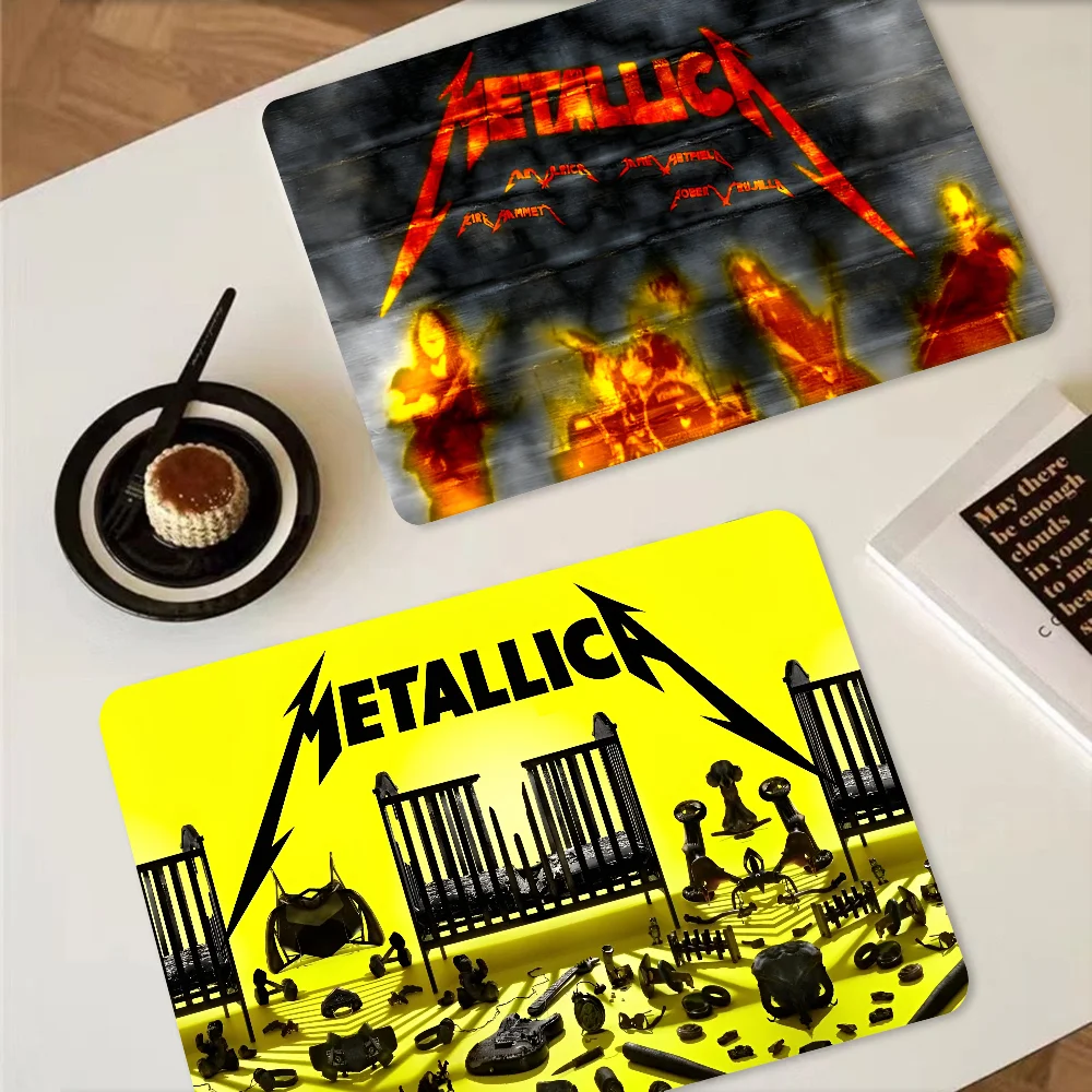 M-Metallica Absorbent Drain Mat Countertop Dry Mats Printed Coffee Machine Draining Pad Kitchen Table Tableware Placemats