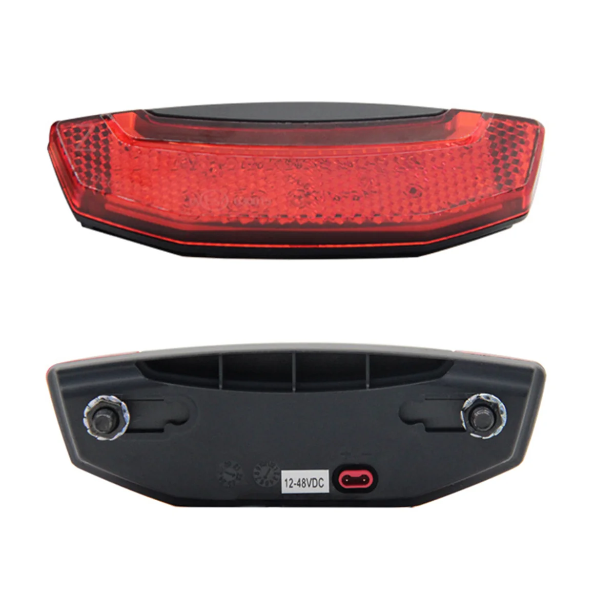 12V-48V E-Bike Rear Light Electric Bicycle Tail Light E-Scooter Bicycle Waterproof Accessories Waterproof Connector