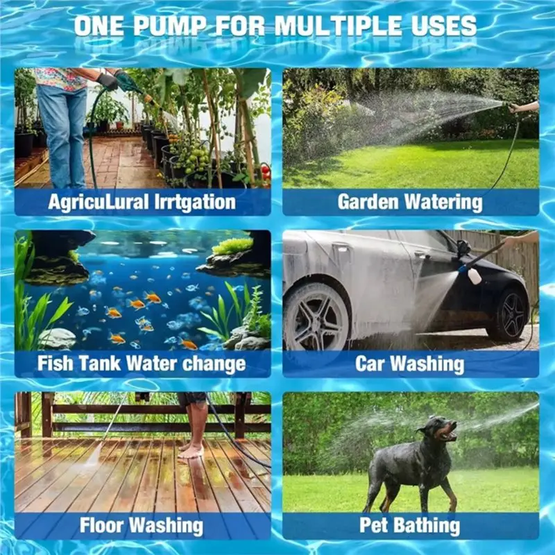 【Shop Now】Submersible Water Pump Cordless For Einhell 18V Li-Ion Battery- For Irrigation Swimming Pool Pond Pumping
