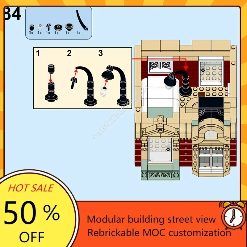 4518PCS Cheese Shop Modular MOC Creative street view Model Building Blocks Architecture DIY Education Assembly Model Toys Gifts