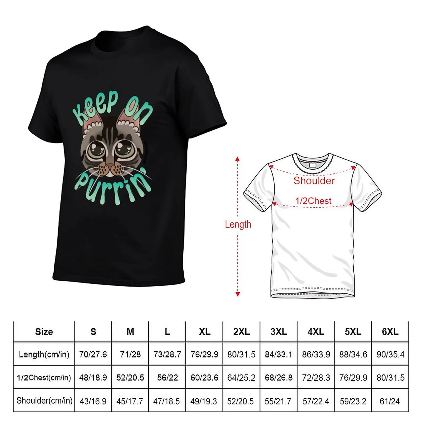 Keep on Purrin Ricky Wobbles T-Shirt oversized graphic tee summer tops sweat shirts, men