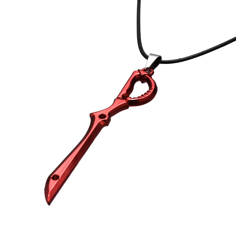 Anime KILL La KILL Necklace Matoi Ryuuko Scissor Blade Red Model Pendant for Women Men Cosplay Jewelry Fans Gift