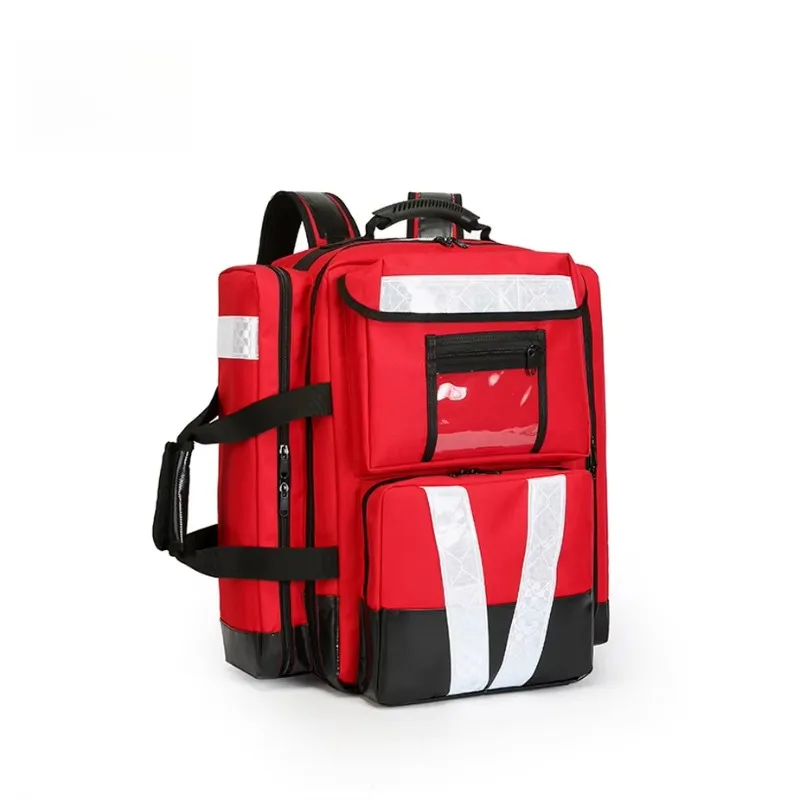 First Aid Backpack Waterproof Oxford Reflective One Size Portable Emergency Storage for Outdoor Medical All Season Safety Gear