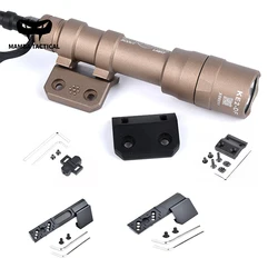 Tactical Mini Metal Offset Base Surefir M300&M600 WADSN Flashlight Scout LightCNC Mount Fit Keymod Mlok Rail Hunting Accessories