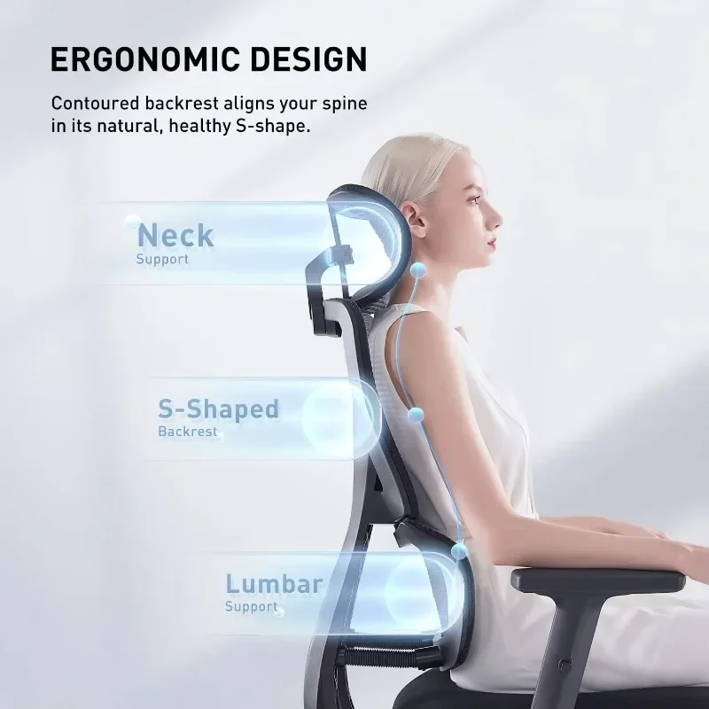 2022 simple office chair modern high quality ergonomic   with footrest for home  