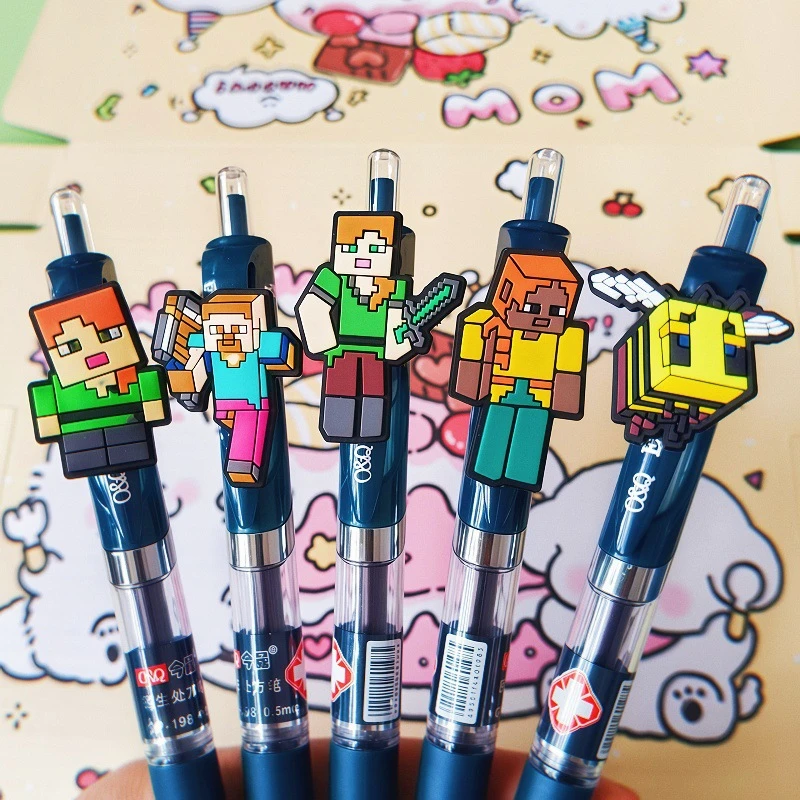 

New model Minecrafts Pen Set Ballpoint Pen Cartoon Printing Writing Pen Students Stationery Office Supplies
