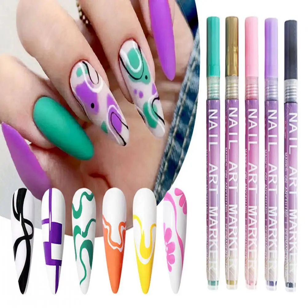 

1/2 комплекта, 12 цветов, ручка для граффити для ногтей, ручки с акриловыми красками, очень тонкие акриловые маркеры для создания ногтей своими руками