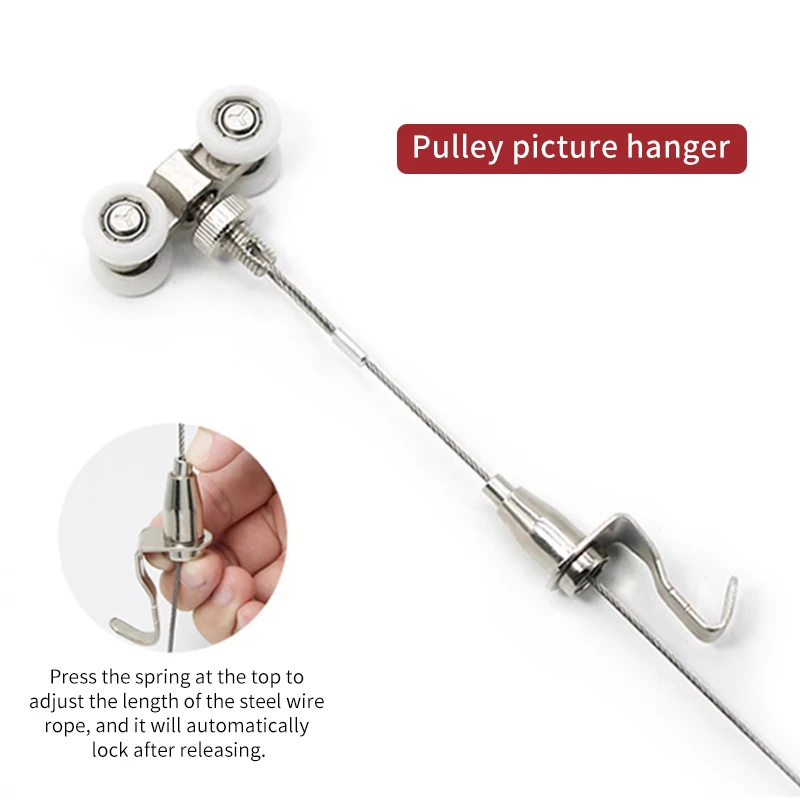 1.5mm Steel Cable Suspension Rope, Heavy-Duty Adjustable 304 Stainless Steel Rope, Very Suitable for Hanging Pictures and Frames image 2