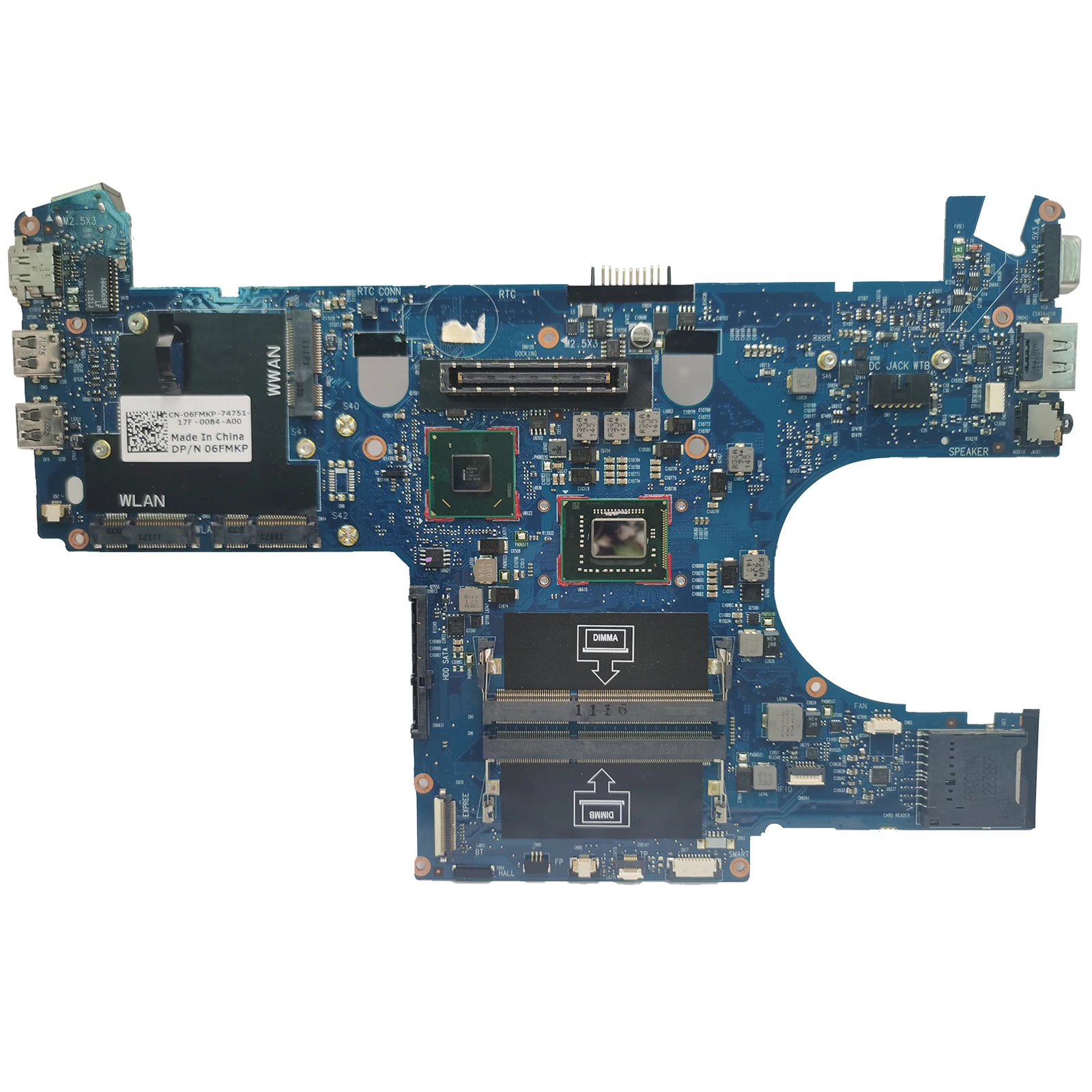 

Laptop motherboard For DELL Latitude E6220 Mainboard With CPU I3-2330M CN-008XWC 008XWC 6050A2428801 SR04L