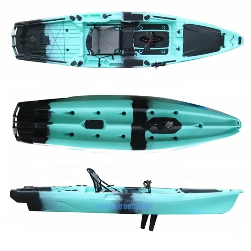 

Single Plastic Modular Kayak Pesca Con Pedal Sport Fishing Canoe with Pedals