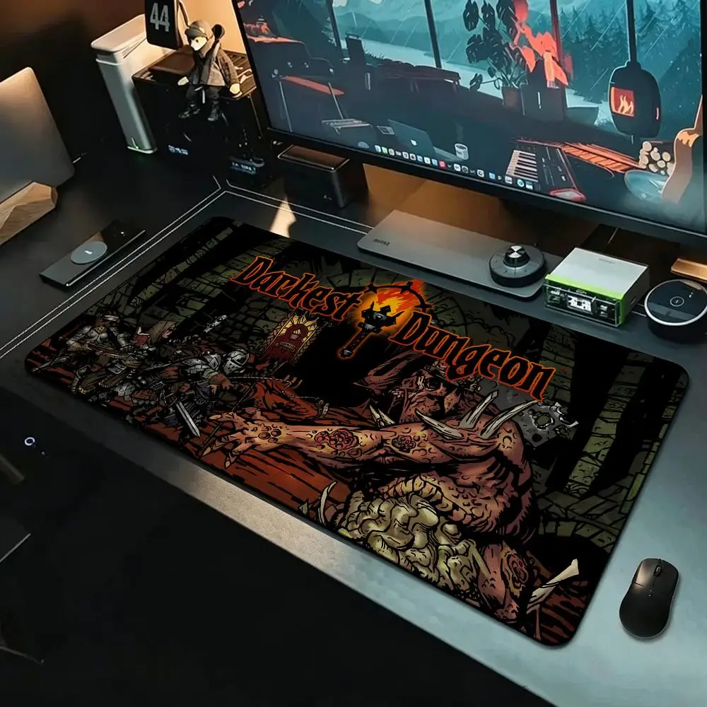 game Darkest Dungeon Mouse Pad MousePad Stitched Edge Waterproof Desk Mat Anti‑Slip Rubber Base for PC Laptop Gaming Office