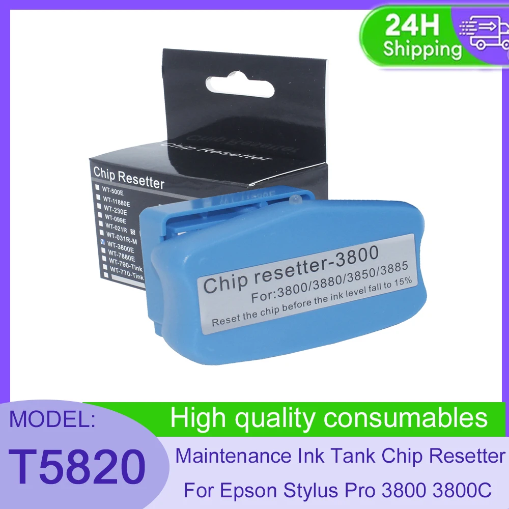 T5820 Maintenance Ink Tank Chip Resetter For Epson Stylus Pro 3800 3800C 3850 3880 3890 3885 Printer Maintenance Chip Resetter