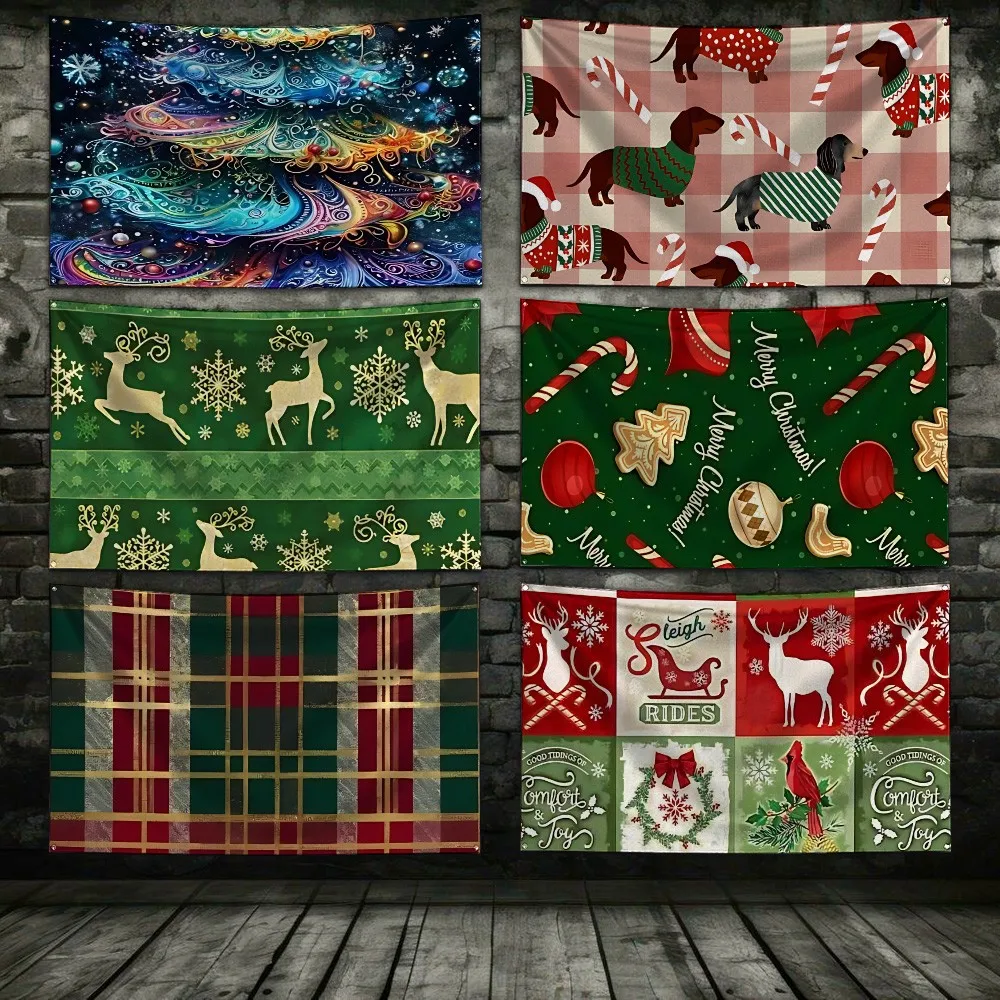 2026 Christmas patterns Flag 3X5 Ft Personalized Flags Design Your Image Funny Tapestry Poster Dorm Room, Living Room, Bedroom