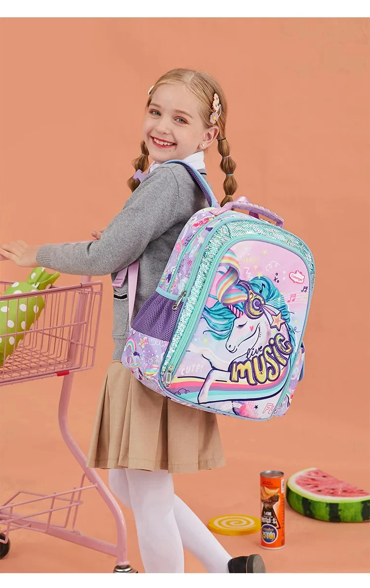 Cartoon Unicorn 3 Piece Set School Bags For Girls Boys Kids Space Backpack Primary School Students Backpack With Lunch Box