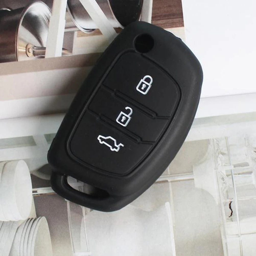 

Silicone Case Cover For Ix35 Black Scratch Resistant Car Key Container Remote Holder Key Cover For Car